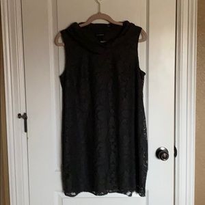 Lane Bryant Black Lace Cowl Neck Dress